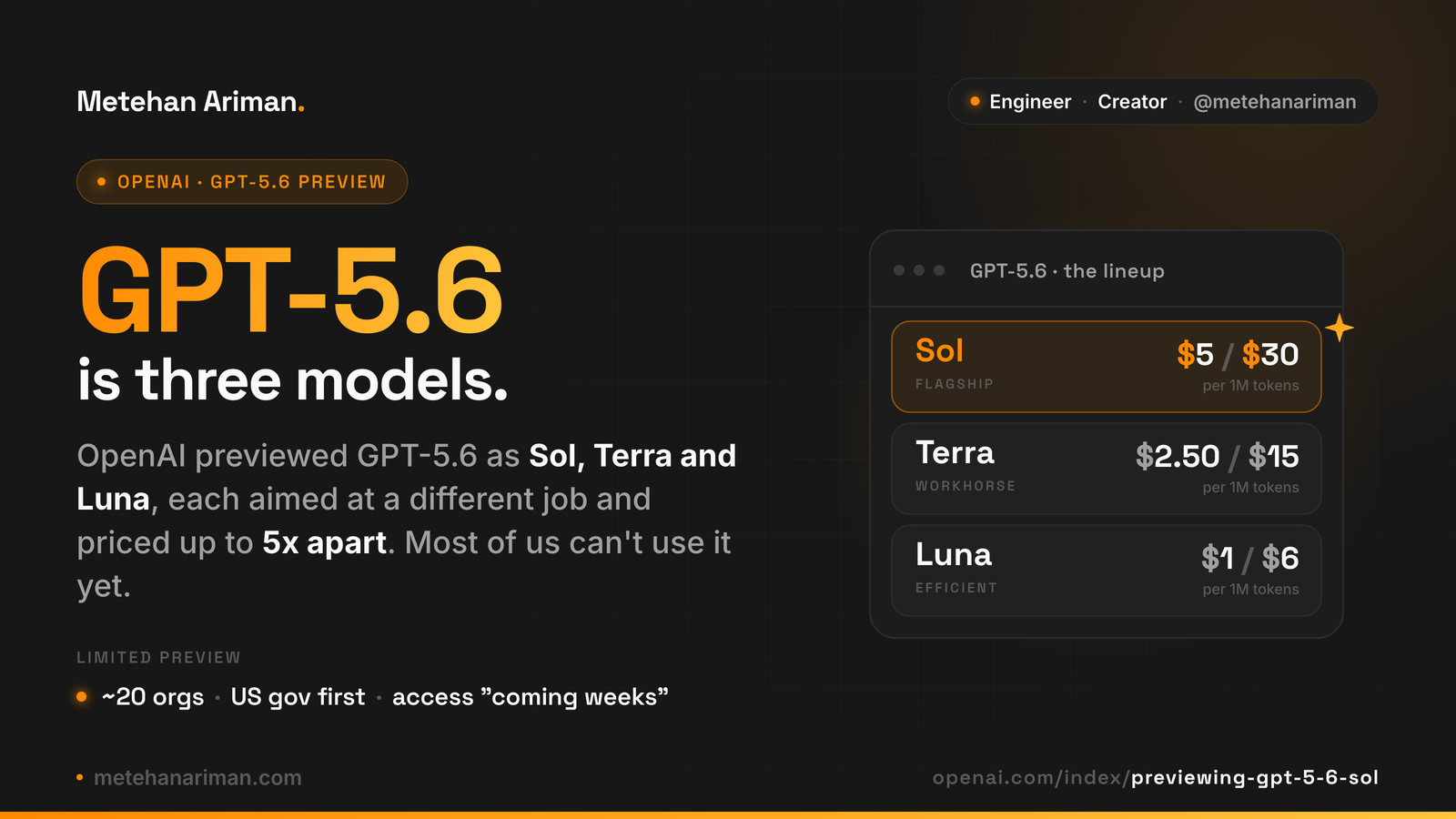 GPT-5.6 Is Three Models, and Most of Us Can't Use It Yet